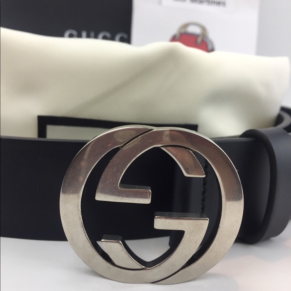 🐝Gucci Navy Blue Interlock Belt🖤 - Picture 2 of 6